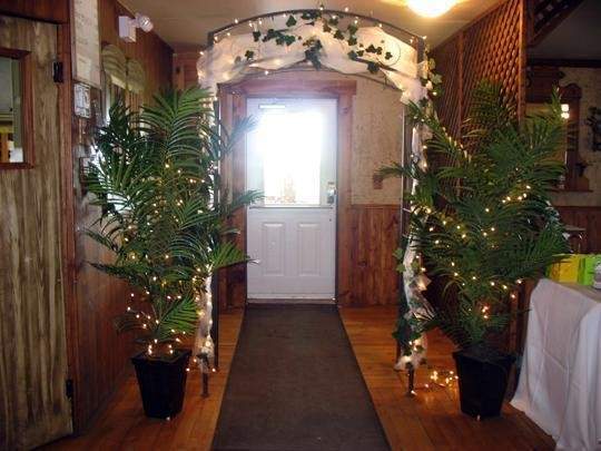 Entrée décorée érablière cabane à sucre Victoriaville