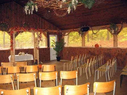 Salle cérémonie mariage rustique automne Victoriaville